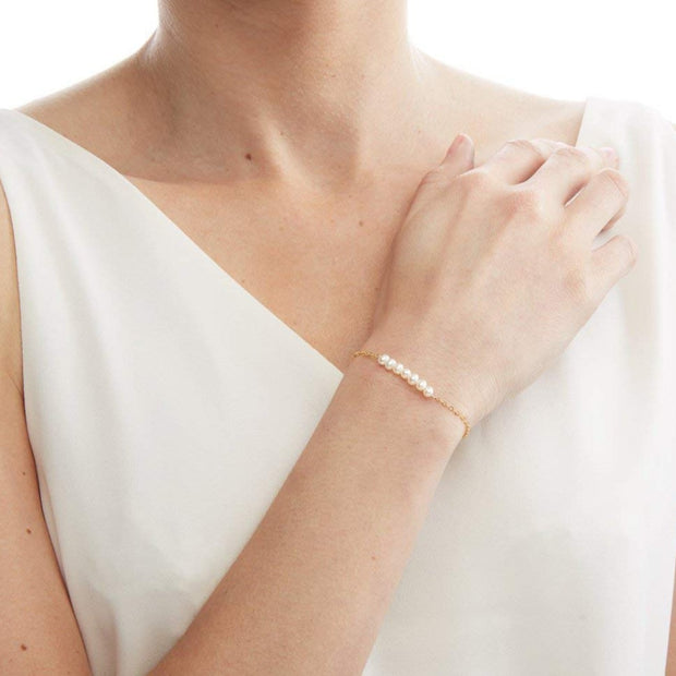 Elegant Pearl & Steel Anklet Bracelet – Adjustable 8.7"-10.6" Lustrous Jewelry