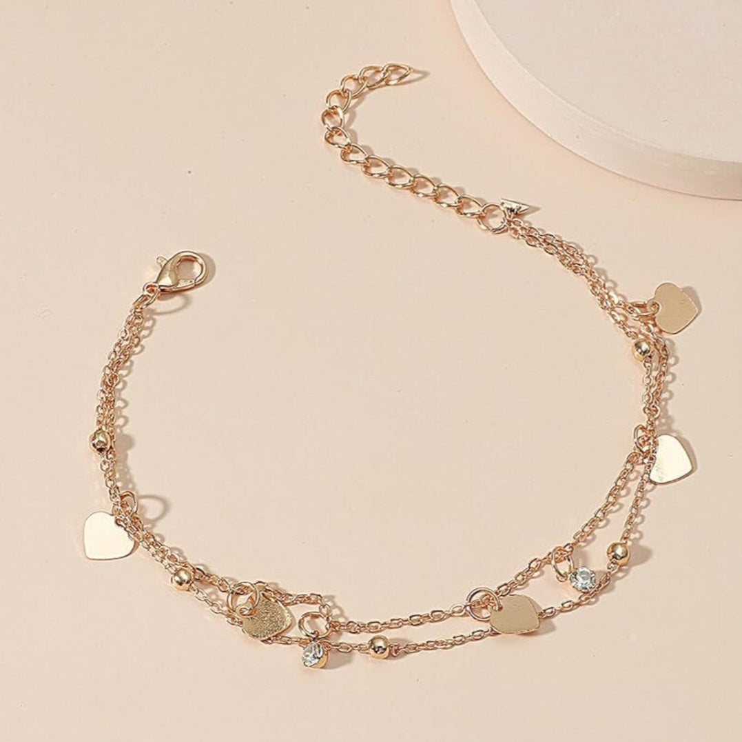 Hear Ankle Bracelet