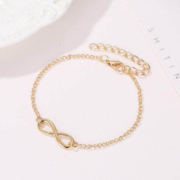 Layered Gold Tone Chain Anklet Bracelet – Adjustable Stainless Steel Wrist Accessory
