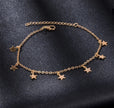 Celestial Star Gold Plated Anklet Bracelet – Adjustable 9.0