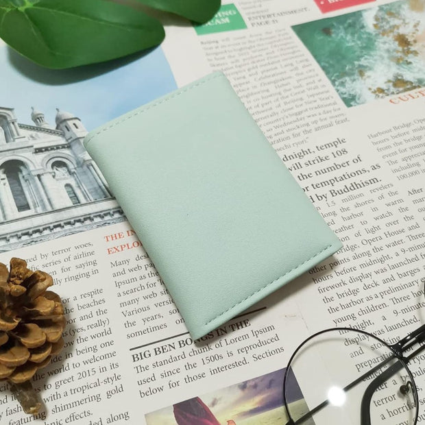 Stylish Compact Faux Leather Wallet – RFID Blocking