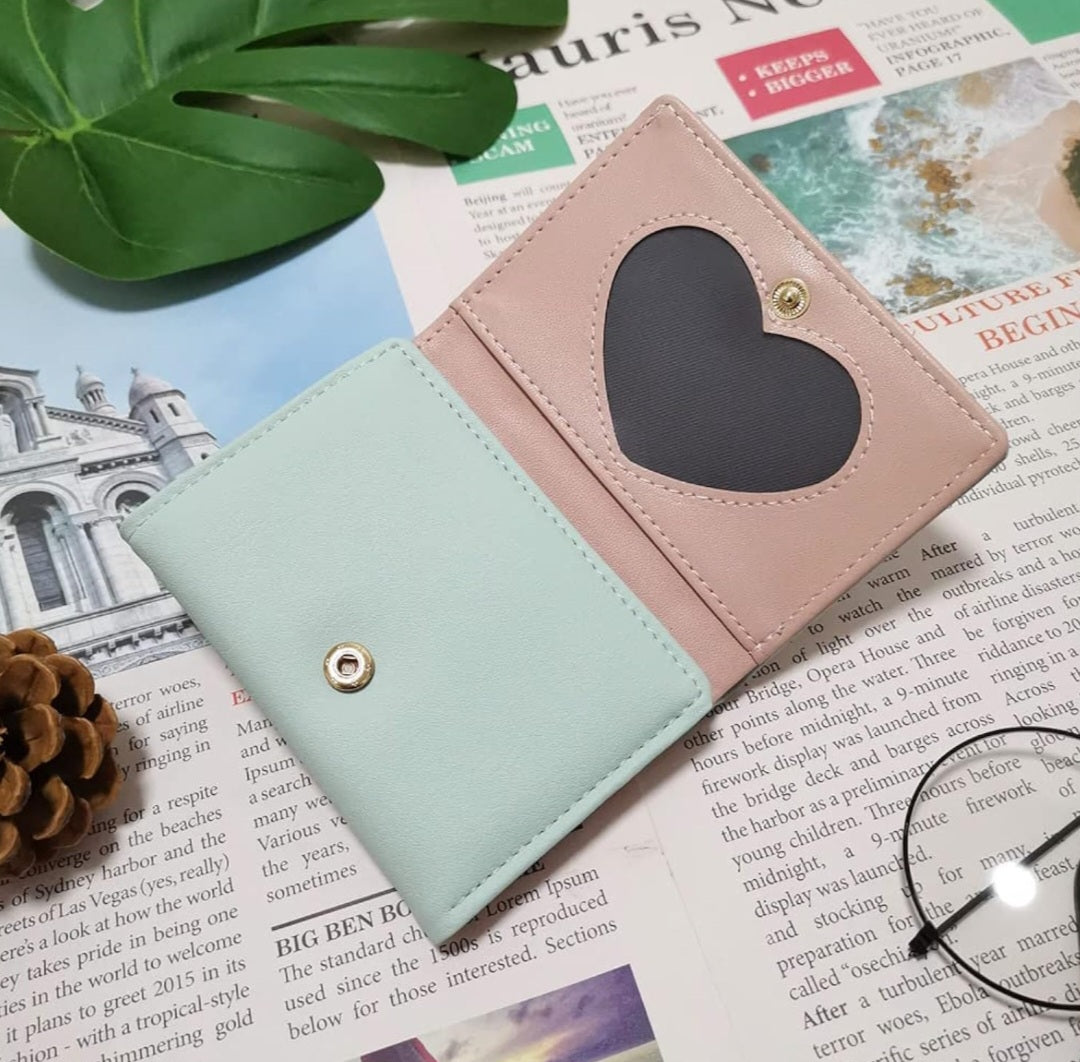 Stylish Compact Faux Leather Wallet – RFID Blocking