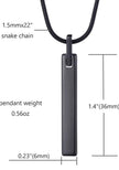 Minimalist Stainless Steel Vertical Bar Pendant Snake Chain Necklace