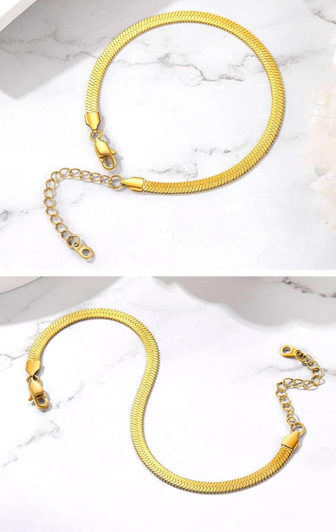 Flat Snake Chain Bracelet