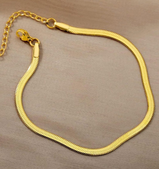 Flat Snake Chain Bracelet