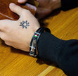 Vintage Multilayer Woven Leather Bracelet – Men’s Stainless Steel Cuff