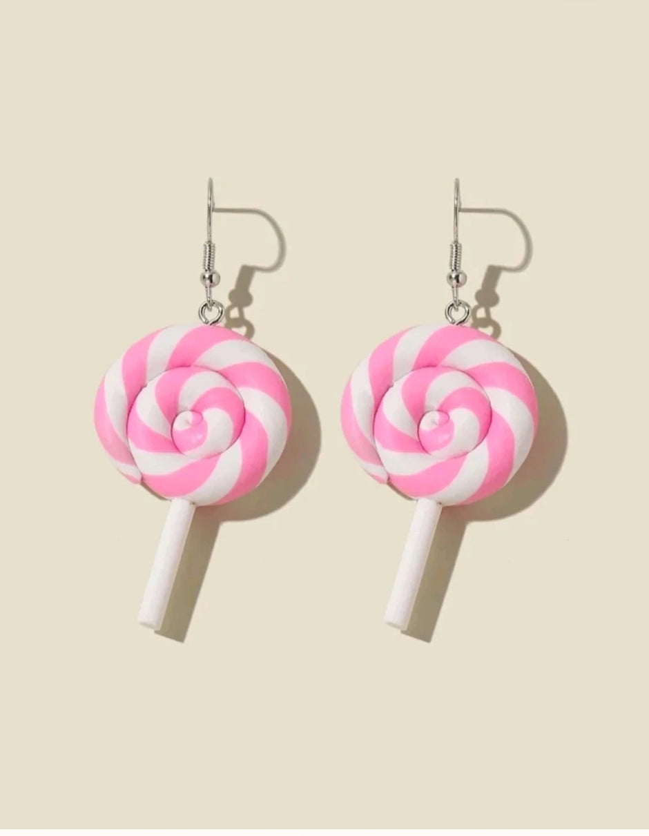 Colorful Lollipop Dangle Earrings – Funky Enamel Candy Jewelry for Her