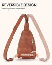 Faux Leather Sling Backpack - Versatile Crossbody Bag