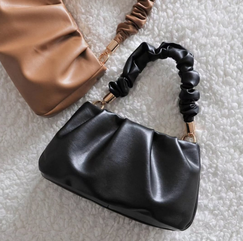 Chic Vegan Leather Hobo Shoulder Bag