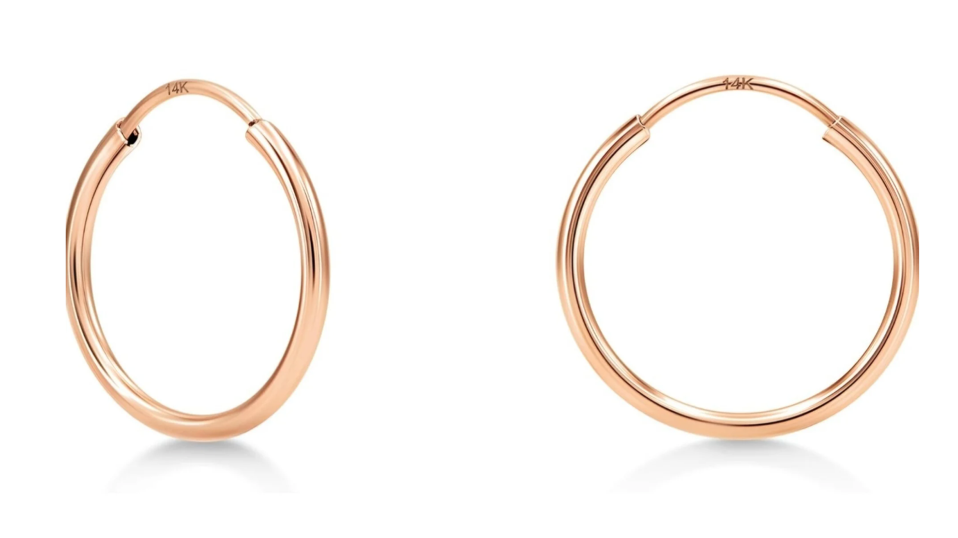 14K Solid Gold 9mm Piercing Ring – Hypoallergenic Fine Body Jewelry