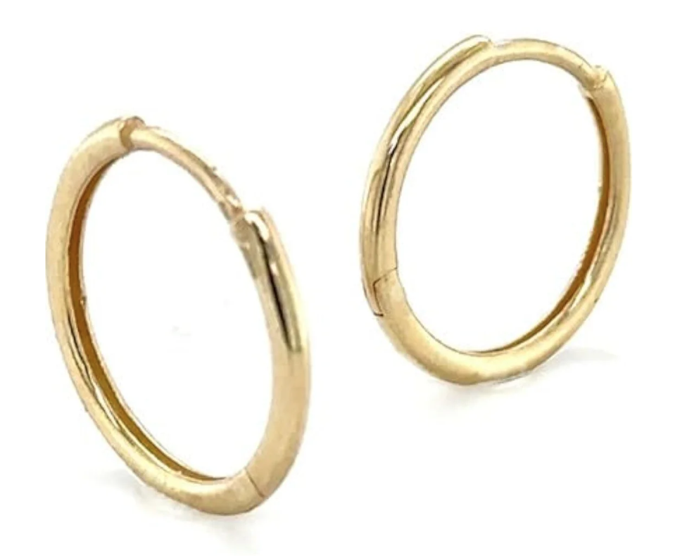 14K Solid Gold 9mm Piercing Ring – Hypoallergenic Fine Body Jewelry