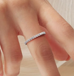 Sparkling Micro-Pavé Eternity Ring – Delicate 1.5mm 925 Silver Band