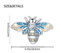 Sparkling Blue Winged Honeybee Charm – Elegant 925 Silver Gift
