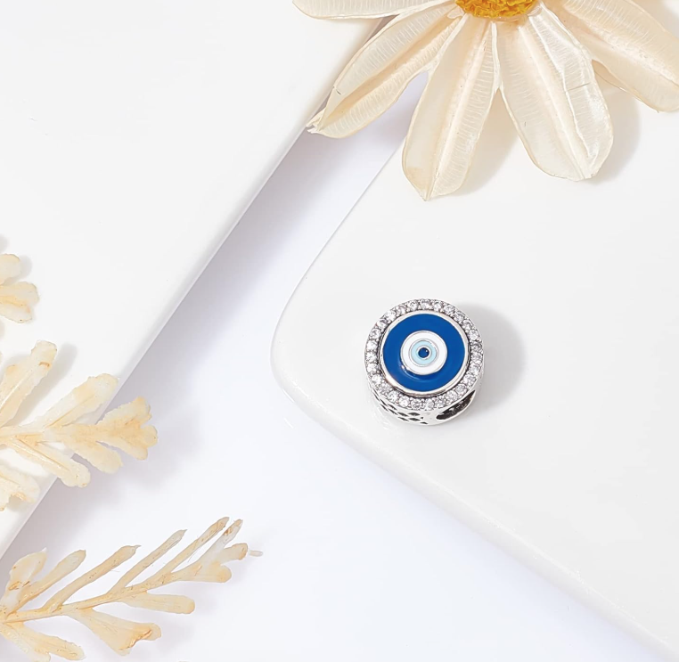 Evil Blue Eye Charm Sterling Silver 925
