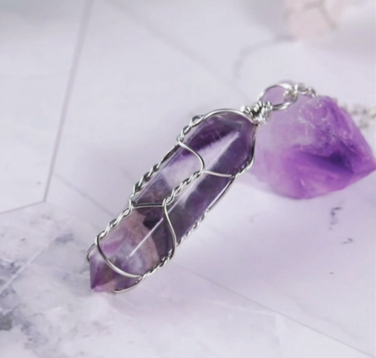 Amethyst Crystal Neklace