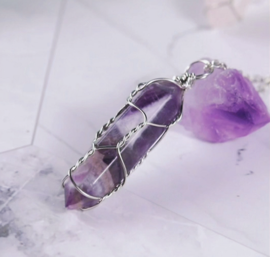 Amethyst Crystal Neklace