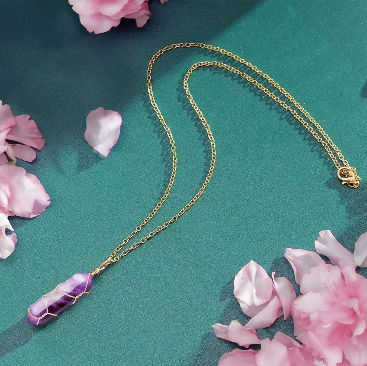 Amethyst Crystal Neklace