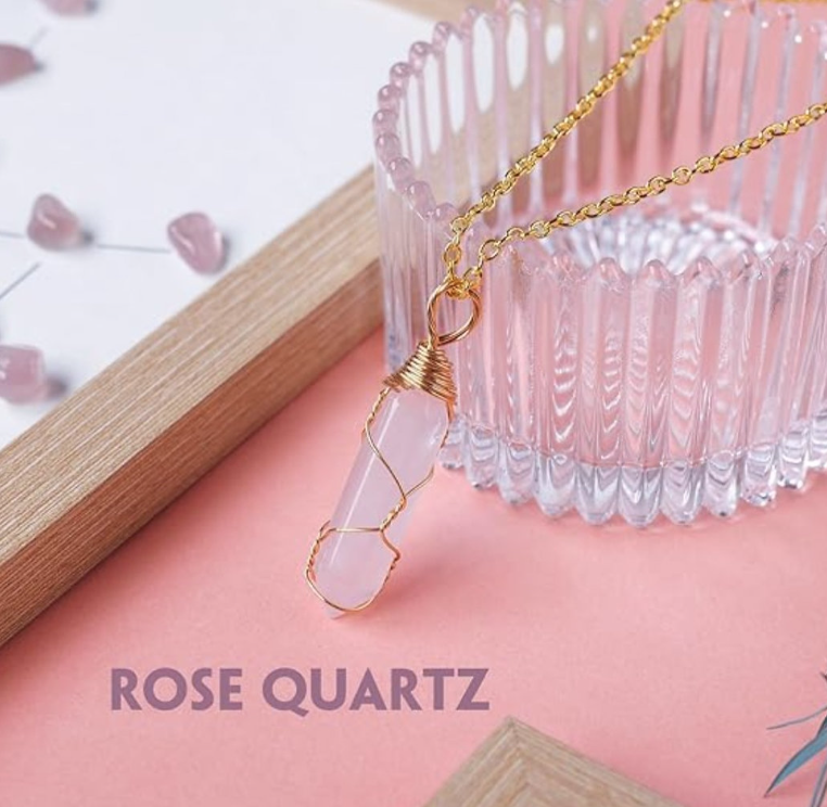 Rose Quartz Crystal Necklace