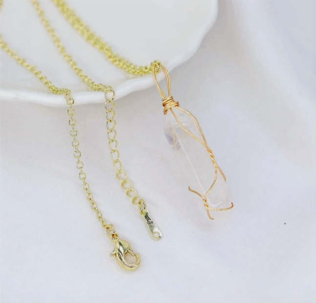 Clear Quarts Crystal Necklace