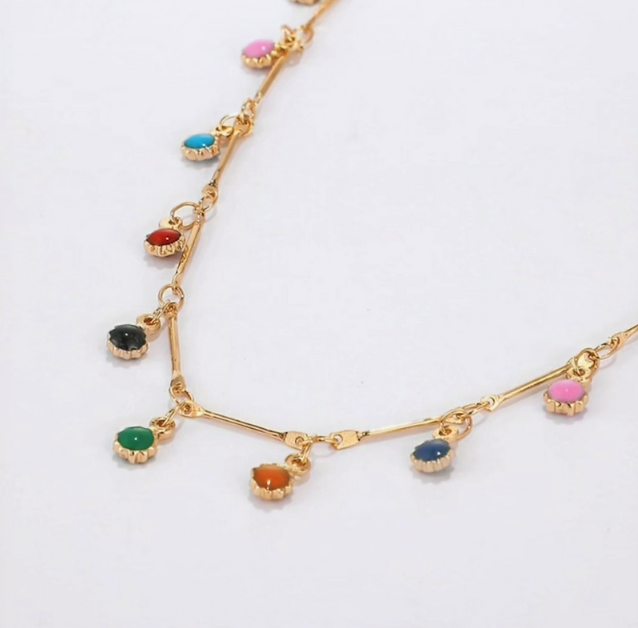 Bead Crystal Pendant Necklace