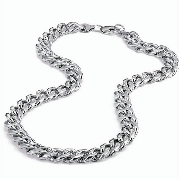 20" Heavy Duty 8 mm Stainless Steel Chain – Bold Link Necklace