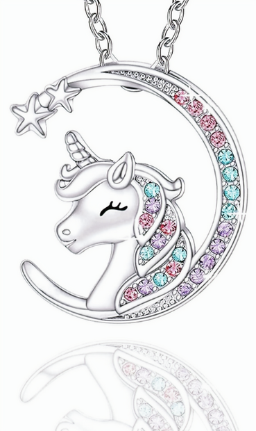 Cute 0.9" Unicorn Pendant – 18-Inch Adjustable Steel Necklace