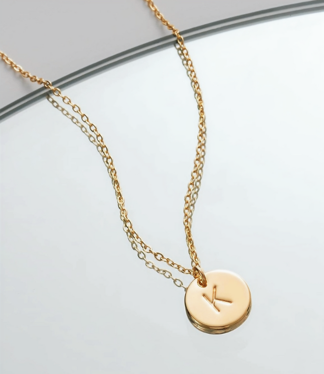 "K" Pendant Necklace