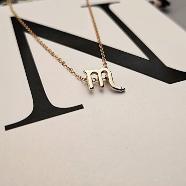 18" Scorpio Zodiac Necklace – Stainless Steel Astrology Pendant