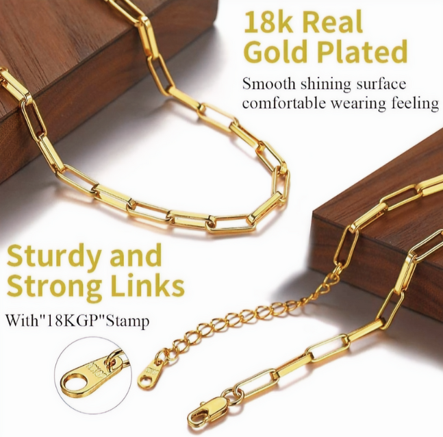 18K Gold Plated Stainless Steel Necklace