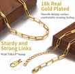 2 PCS Gold Chain Chokers Set: Paperclip & Figaro Chains