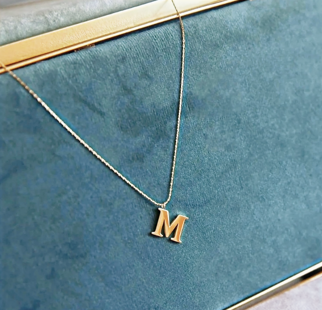 "M" Letter Pendant Necklace
