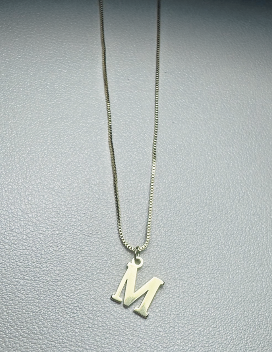 "M" Letter Pendant Necklace
