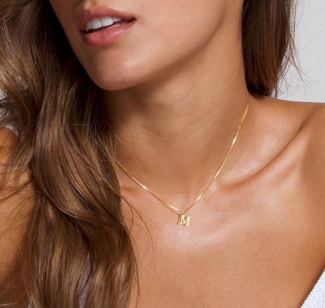"M" Letter Pendant Necklace