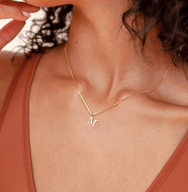 "M" Letter Pendant Necklace