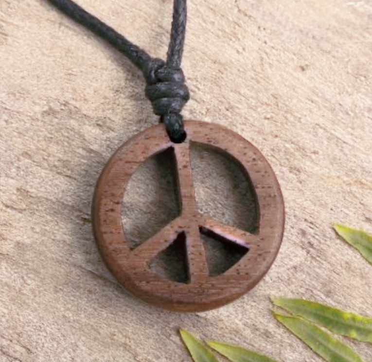 Love Peace Symbol Sign Pendant Necklace