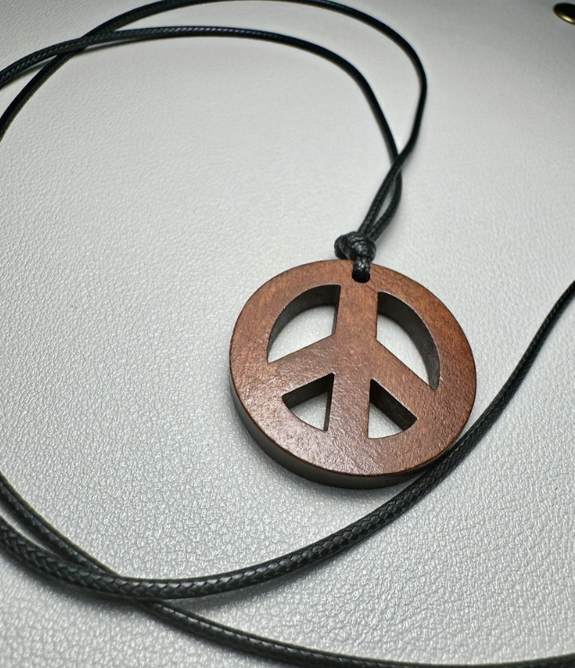 Love Peace Symbol Sign Pendant Necklace