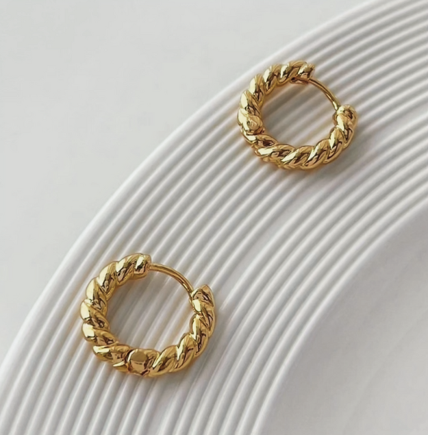 Stainless Steel Hoop Earrings 2 mm