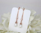 Refined Pearl & Crystal Dangle Earrings – Vintage-Inspired Accessory