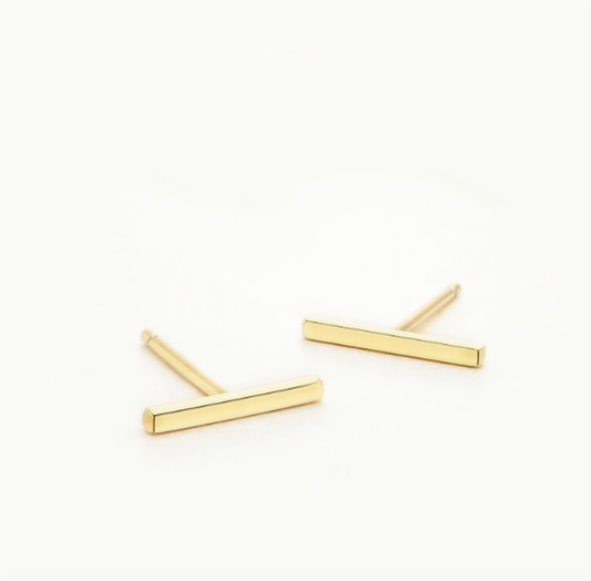 Dainty Small Simple Mini Bar Stud Earrings