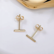 Minimalist Mini Bar Stud Earrings – Dainty Everyday Jewelry