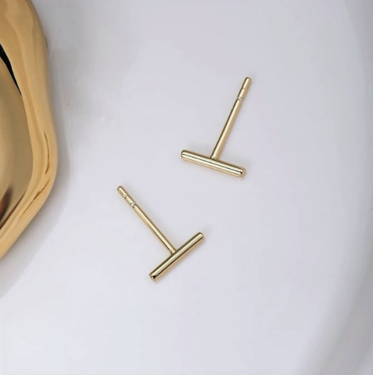 Dainty Small Simple Mini Bar Stud Earrings