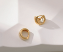 Classic Gold Huggie Hoop Earrings – Minimalist Accessory