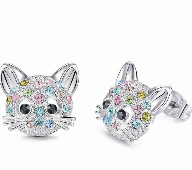 Kitty Stud Earrings