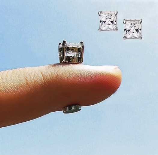 Stainless Steel Magnetic Stud Earrings