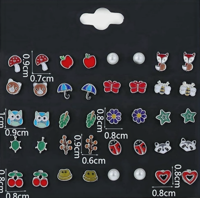Set of 41 earrings