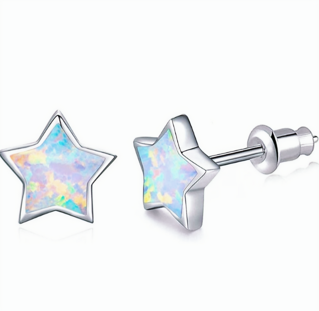 Star Steel Studd Earrings
