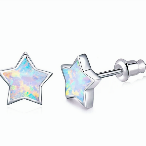 Sparkling Star-Shaped Stud Earrings – Durable Stainless Steel Accessory