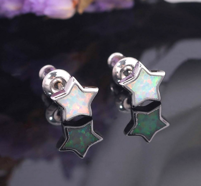 Star Steel Studd Earrings