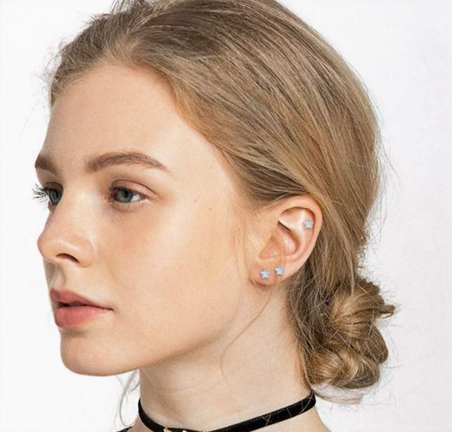Star Steel Studd Earrings