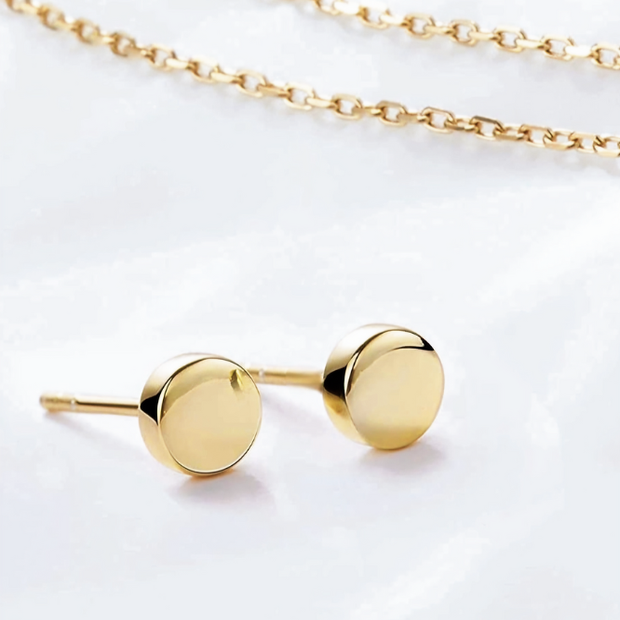 Elegant Gold Stud Earrings – Durable Stainless Steel Minimalist Accessory